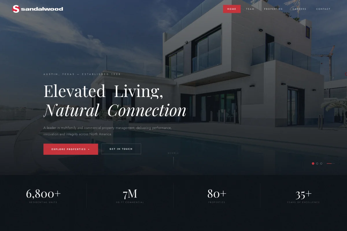 Sandwood property management website preview