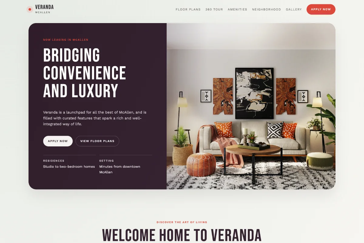 Veranda website preview